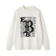 Cream Oversized Sweater with Black "E & B" Graphic Print